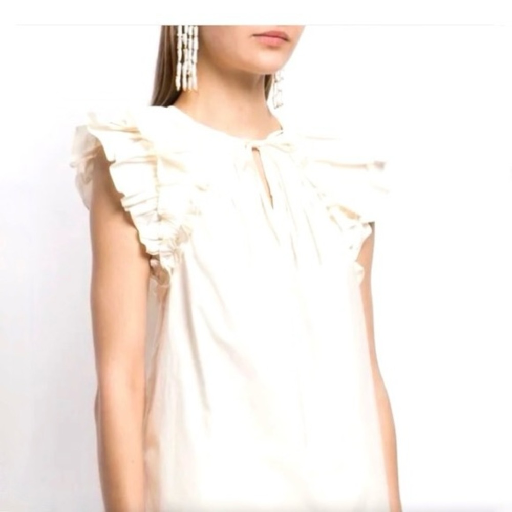 Ulla Johnson Liv Cotton Poplin Blouse White US6/M
